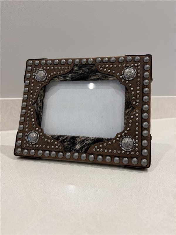 Western Cowhide Picture Frame