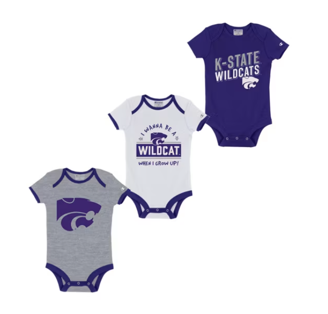 K-State Wildcats 3-piece Baby Set (18M)