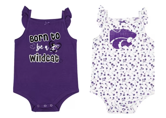K-State Wildcats Baby Girl One pieces (3-6M)