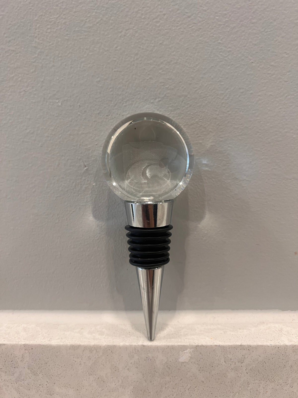 Glass Powercat Wine Stopper