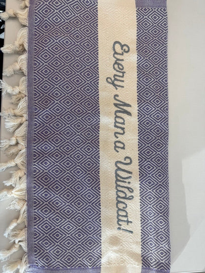 Kansas State Embroidered Kitchen Towel "Every Man A Wildcat"