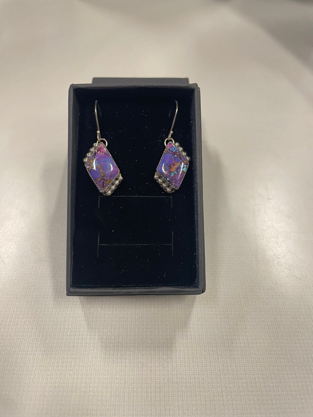Custom-Made Cow Creek Purple Earrings