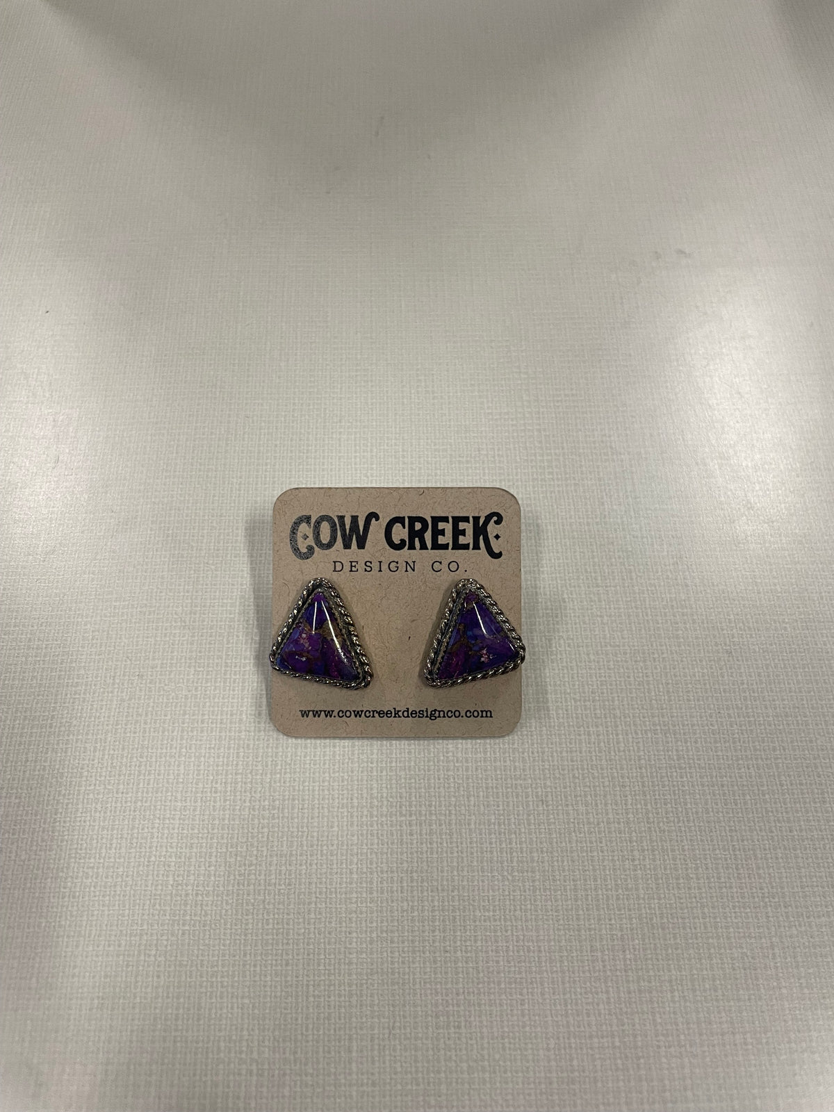 Custom-Made Cow Creek Purple Earrings