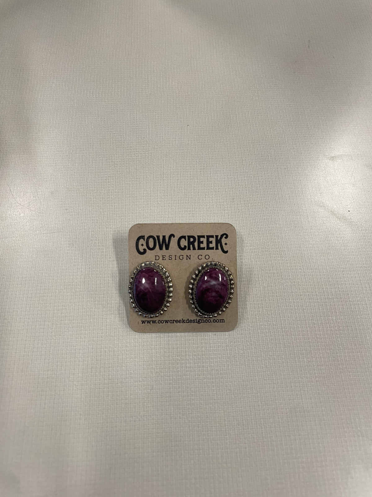 Custom-Made Cow Creek Purple Earrings