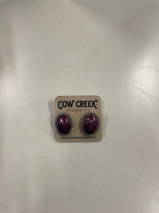 Custom-Made Cow Creek Purple Earrings