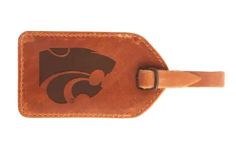 Leather Powercat Luggage Tag