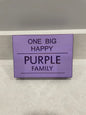 Purple Family Wood Sign