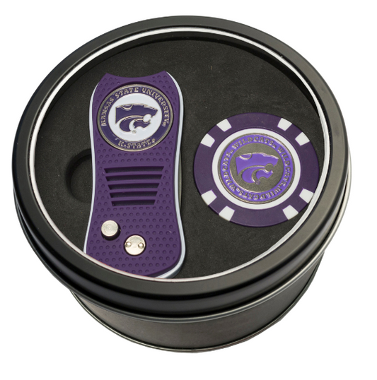 K-State Golf Tin Gift Set